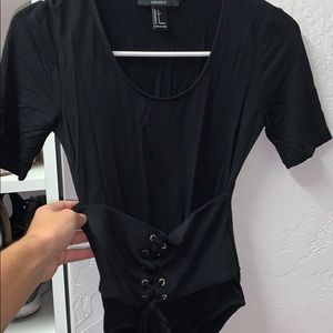 Forever 21 Tops - Corset tie front onesie Forever 21 Tops - Corset tie front onesie